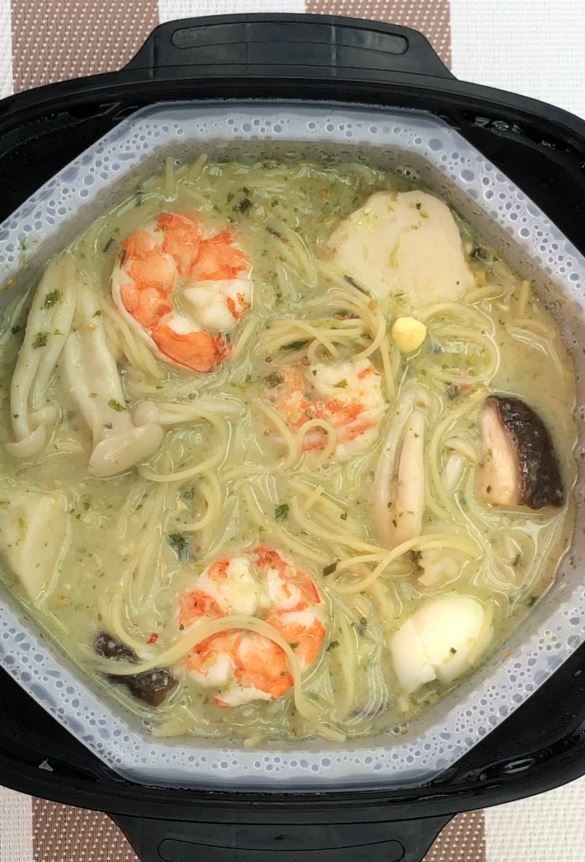 Asian Seafood Ramen with Green Curry Paste